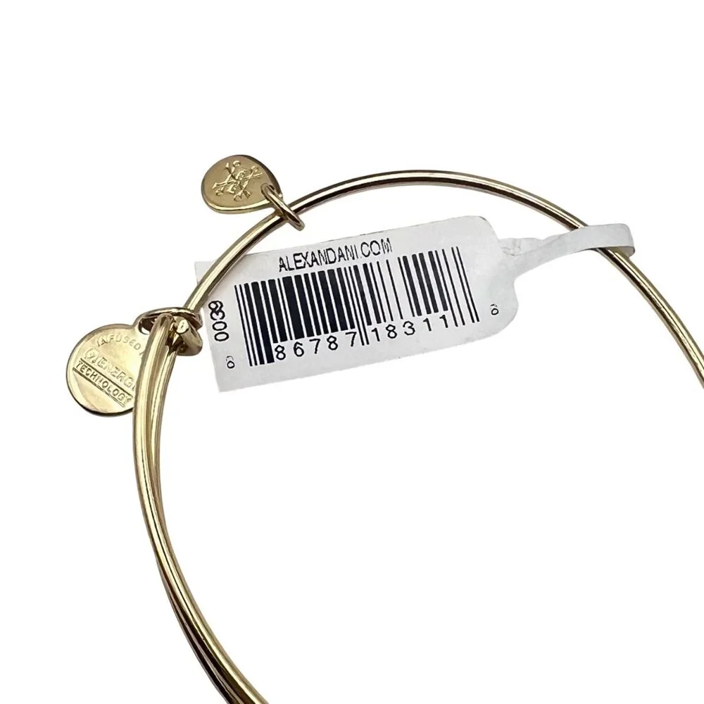 Alex And Ani Gold Bangle Bracelet Femme & Fierce Charm Barbie Collection Mattel